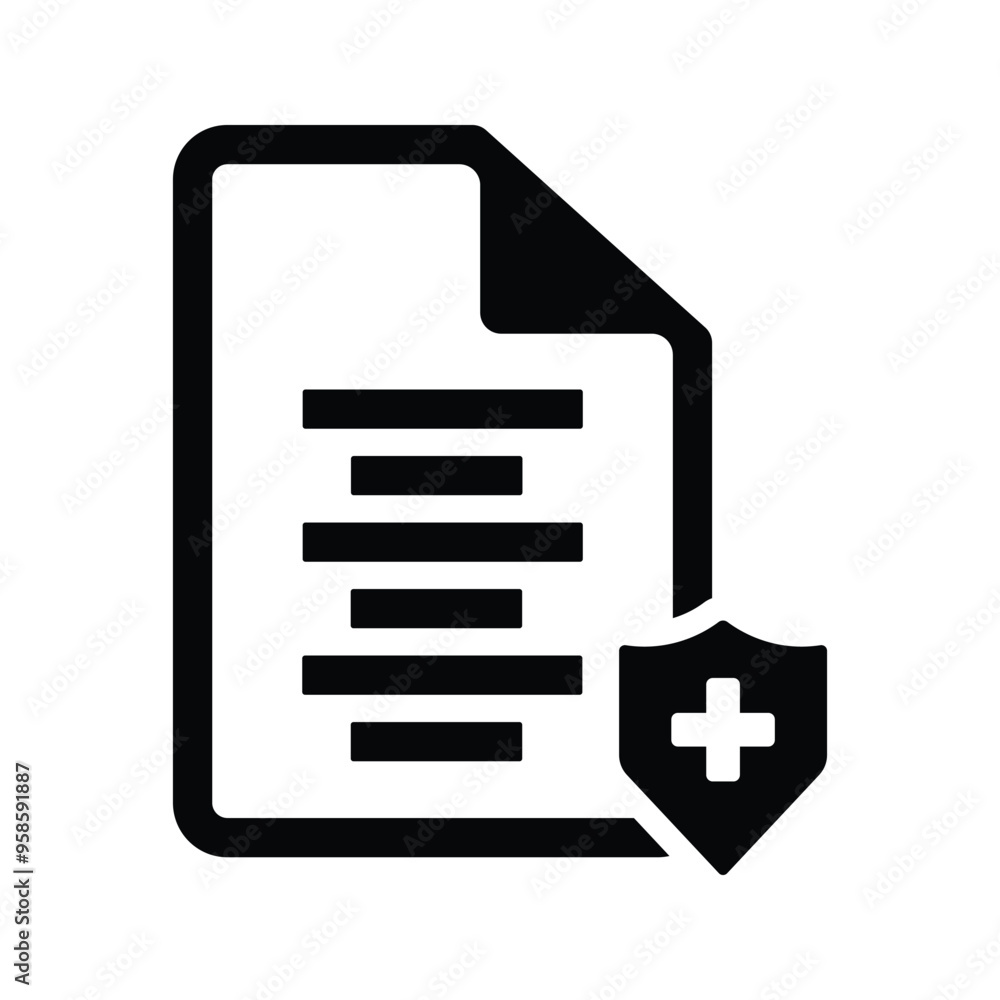 Document insurance icon Document insurance icon