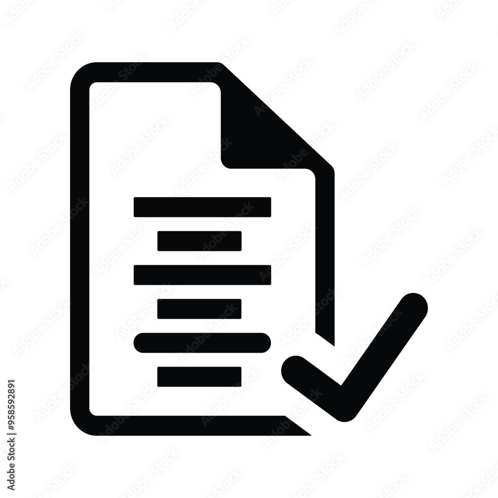 Document approve icon Document approve icon