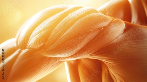 A close-up view highlighting the intricacies of muscular anatomy, showcasing the beauty and strength of the human body.