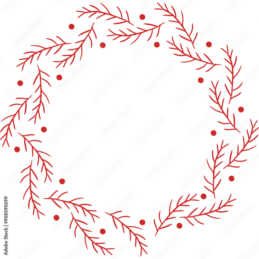 Obraz premium Christmas Wreath Frame