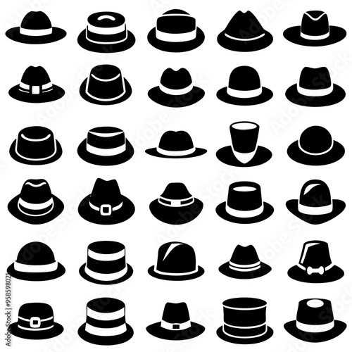 collection of hats