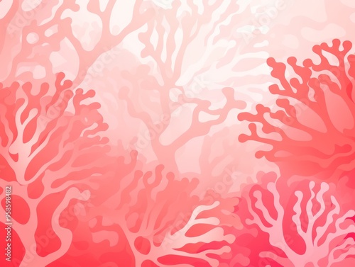 Seamless Coral illustration style background very large blank background area in Coral illustration 