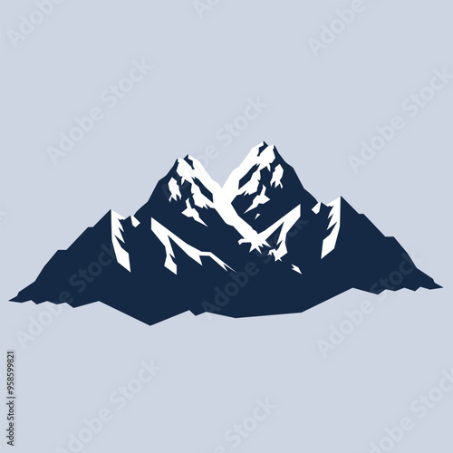 Mountain landscape illustration