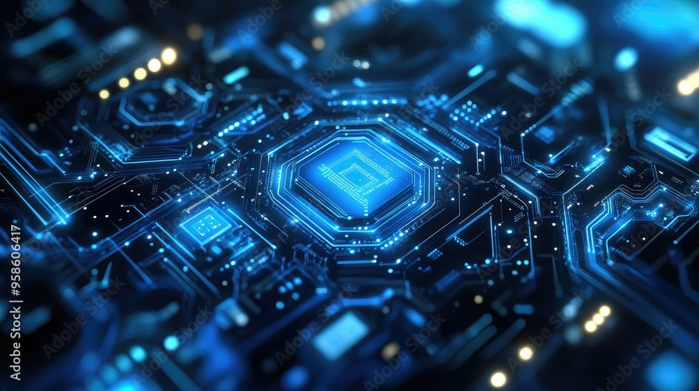 Digital background for tech, AI, data, audio, graphics Digital background for tech, AI, data, audio, graphics
