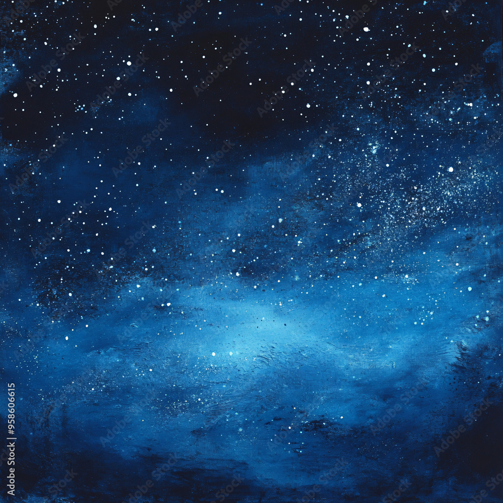 Abstract starry night sky with a deep blue gradient. Abstract starry night sky with a deep blue gradient.