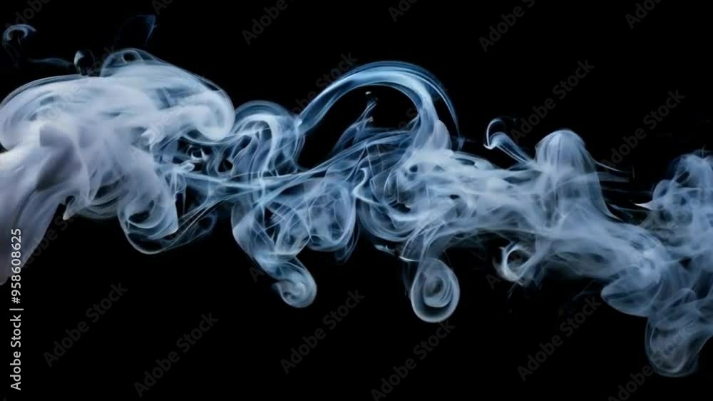 Ethereal Smoke Swirls on a Dark Background Ethereal Smoke Swirls on a Dark Background