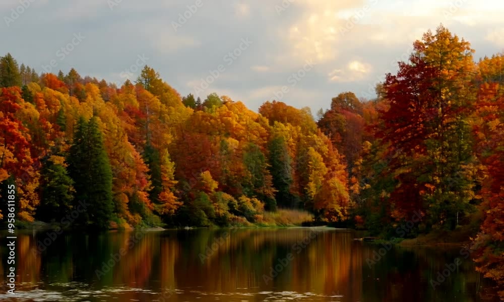 Autumn Reflections: A Serene Landscape Autumn Reflections: A Serene Landscape