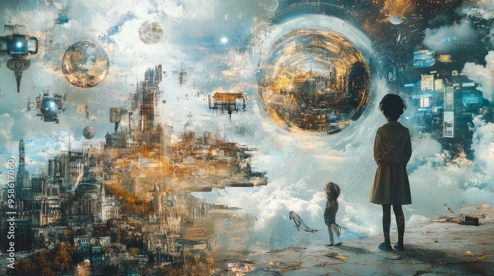 Fototapeta premium Dreamscape City.