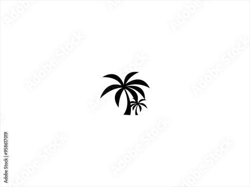 plam tree logo vector