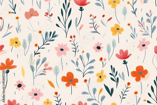 Spring floral pattern inflorescence backgrounds.