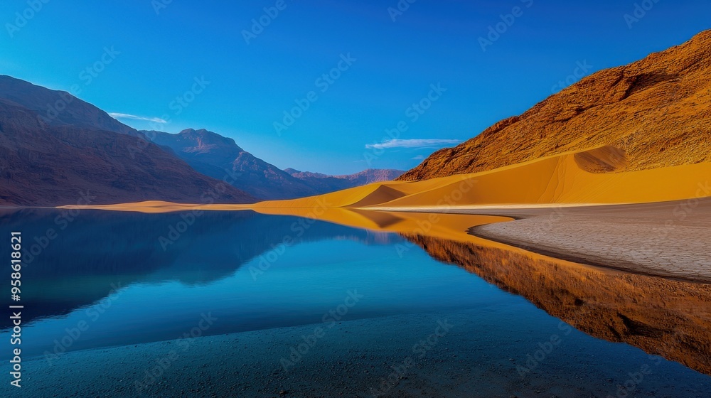 Obraz premium Stunning Desert Lake Reflection