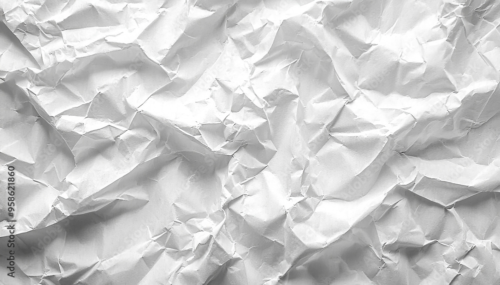 Obraz premium Wrinkled paper with pattern, rough texture, damaged sheet generated by AI