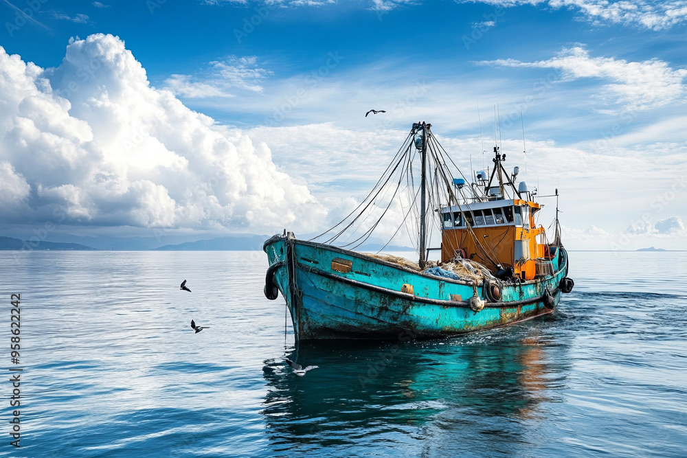 Fototapeta premium Assessing the impact of overfishing on marine ecosystems