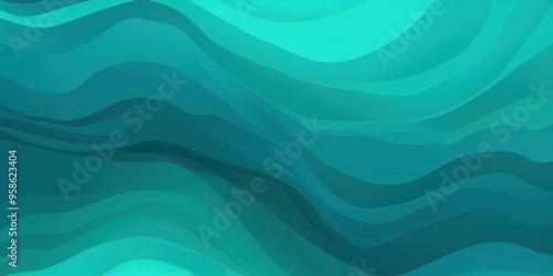 Seamless Turquoise illustration style background very large blank background area in Turquoise illustration style