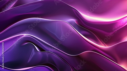 Abstract Purple and Pink Wavy Fluid Background