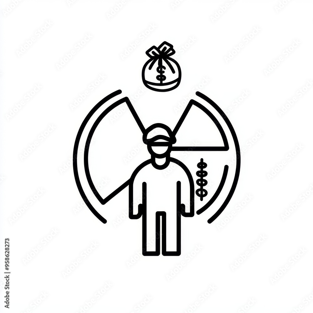 A business pie chart sticker in png, with a cost cutting doodle on a transparent background A business pie chart sticker in png, with a cost cutting doodle on a transparent background