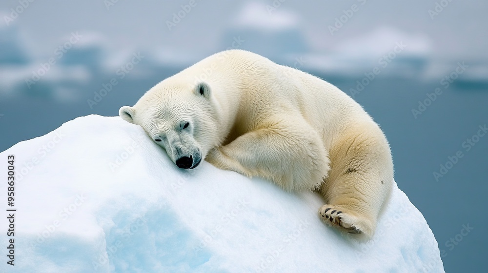 Polar Bear Resting on Ice Polar Bear Resting on Ice