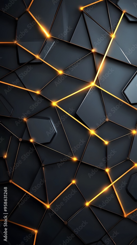 Abstract Black and Gold Geometric Pattern. Abstract Black and Gold Geometric Pattern.