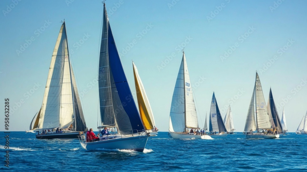 Vibrant Sailing Regatta on the Ocean Vibrant Sailing Regatta on the Ocean