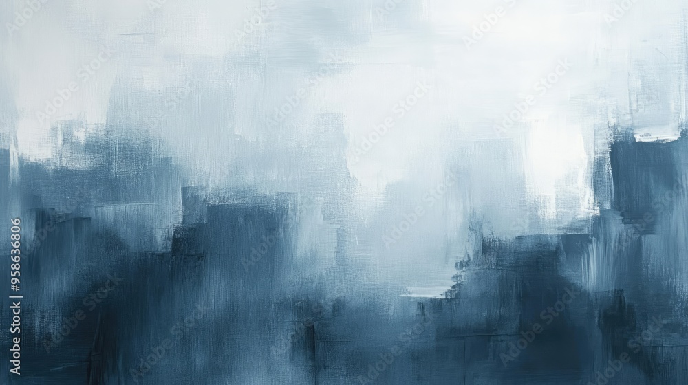 Obraz premium Abstract Blue and White Painted Canvas Texture