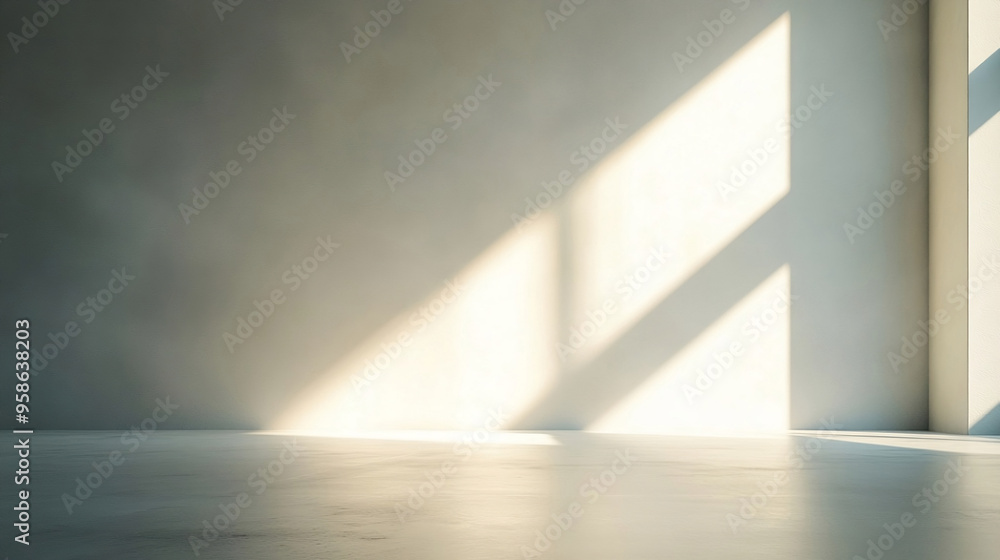 There is light and shadow on the white wall There is light and shadow on the white wall