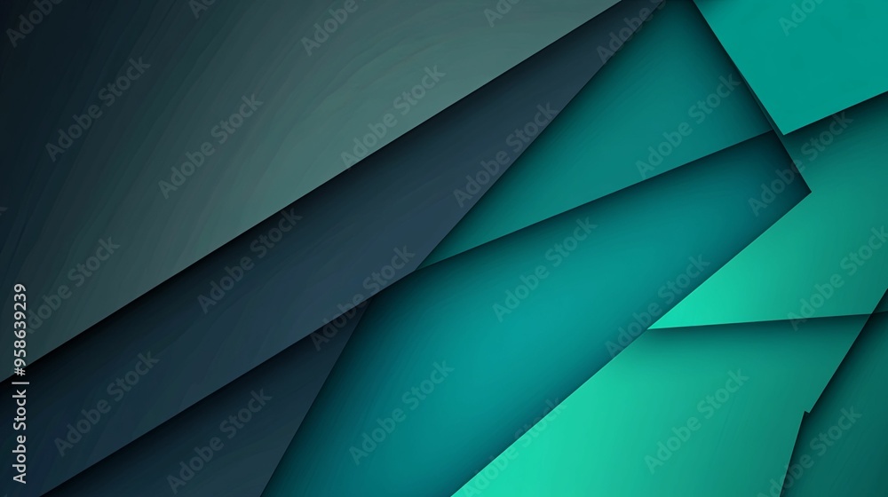 Abstract Geometric Pattern in Teal and Dark Blue Hues Abstract Geometric Pattern in Teal and Dark Blue Hues