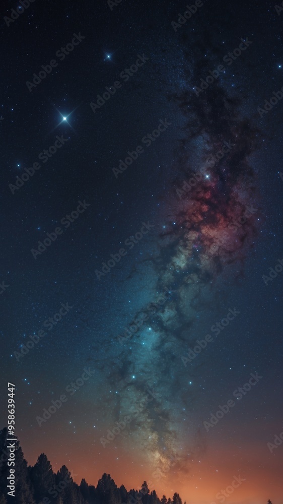 Nice Blue Stars Galaxy Sky Background Banner backgrounds night sky with stars. Nice Blue Stars Galaxy Sky Background Banner backgrounds night sky with stars.