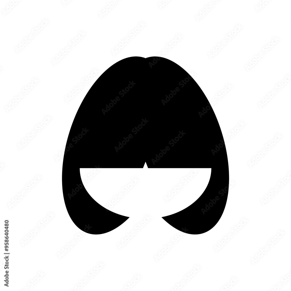 Women's hairstyle icon for beauty salon logo. Girls hair salon logo. Simple and meaningful Women's hairstyle icon for beauty salon logo. Girls hair salon logo. Simple and meaningful