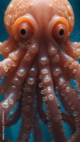 Stunning Close Up of a Translucent Octopus. photo