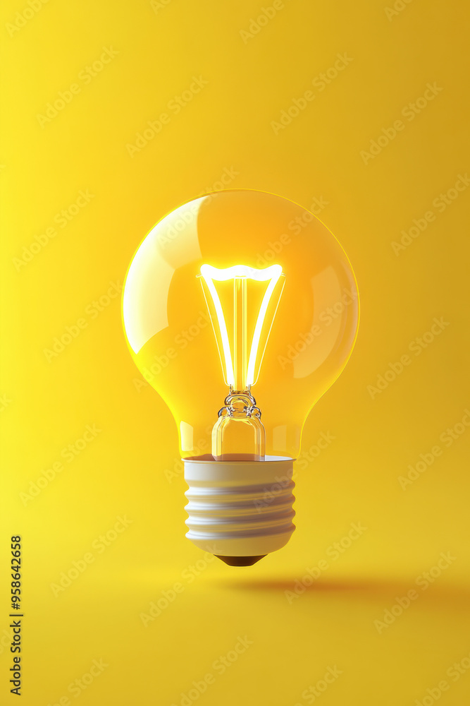 Bright yellow background with a glowing light bulb, symbolizing creativity, innovation, and ideas. Perfect for business concepts and inspiration. Bright yellow background with a glowing light bulb, symbolizing creativity, innovation, and ideas. Perfect for business concepts and inspiration.