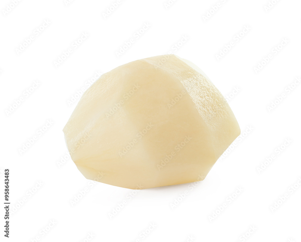 One fresh raw potato isolated on white One fresh raw potato isolated on white