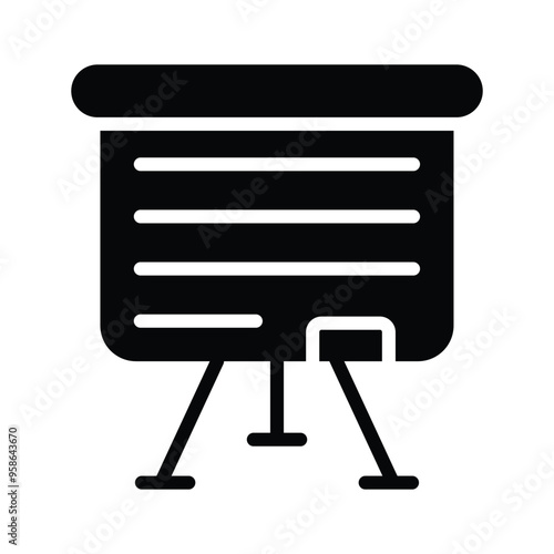 icon of class board, school board icon design