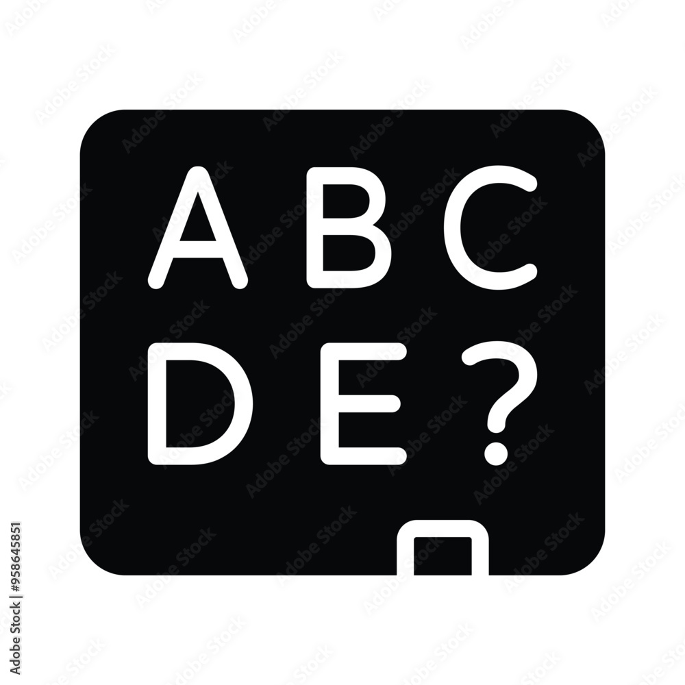 Alphabets of board, icon of class board, school board, english class Alphabets of board, icon of class board, school board, english class