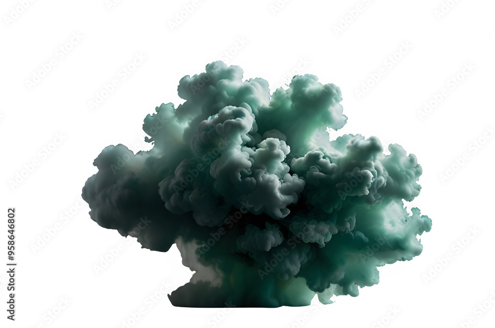 Isolated green smoke cloud on a transparent background, perfect for adding dynamic and mystical elements to designs Isolated green smoke cloud on a transparent background, perfect for adding dynamic and mystical elements to designs