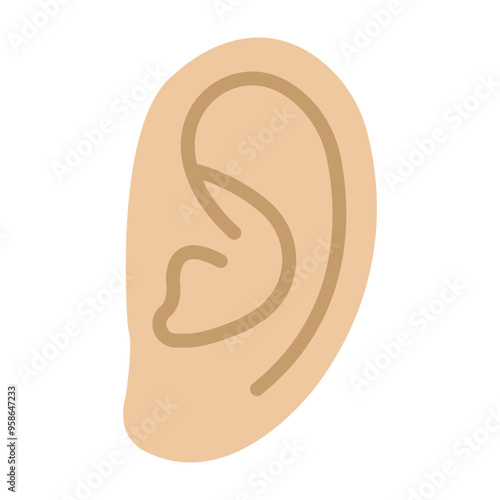 Ears Vector Flat Icon Design