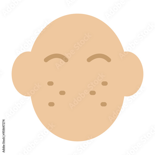 Cheeks Vector Flat Icon Design