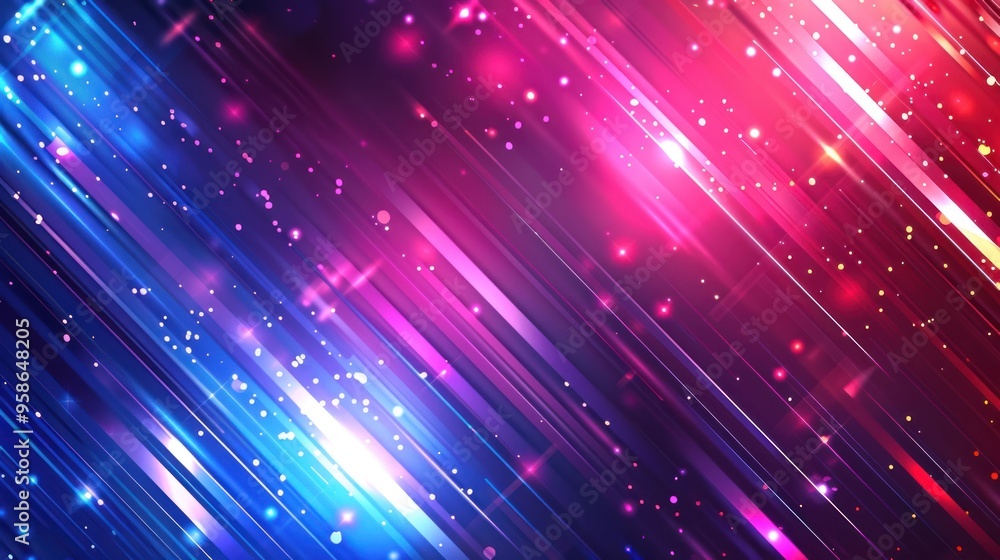 Fototapeta premium Abstract Neon Lines Background