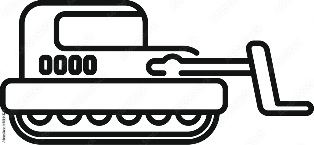 Simple design of a bulldozer excavator moving ground during the construction of a new building Simple design of a bulldozer excavator moving ground during the construction of a new building