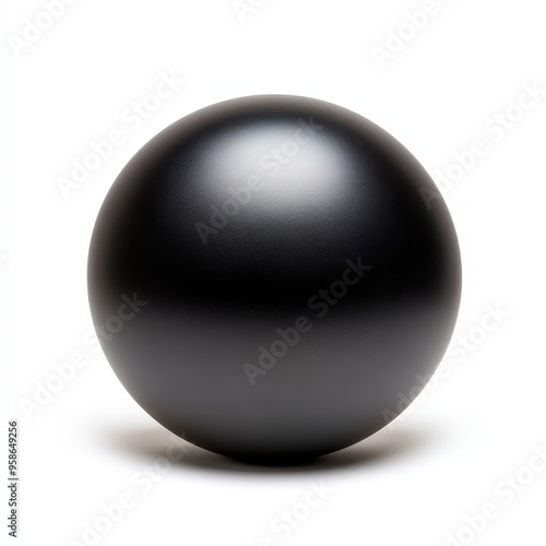 A black ball with a shiny surface