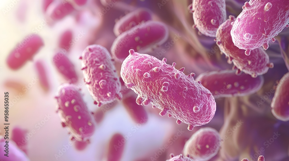 A highly detailed and realistic close-up of this bacteria: **Proteus mirabilis** - Associated with urinary tract infections and wound infections. A highly detailed and realistic close-up of this bacteria: **Proteus mirabilis** - Associated with urinary tract infections and wound infections.