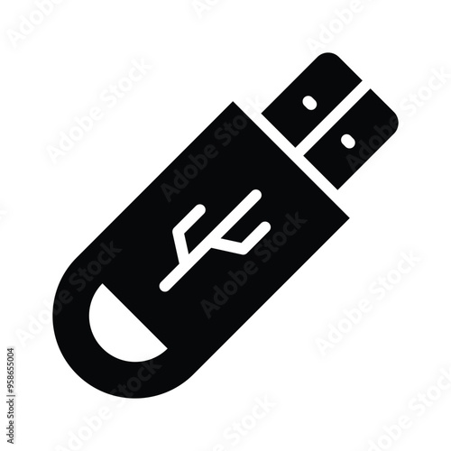 USB icon for storage and data transfer visuals