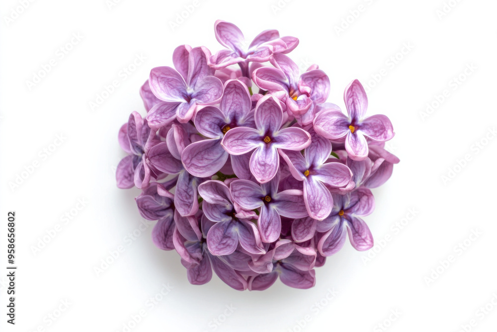 Ultra-Realistic UHD Photo of a Lilac Flower on White Background Ultra-Realistic UHD Photo of a Lilac Flower on White Background