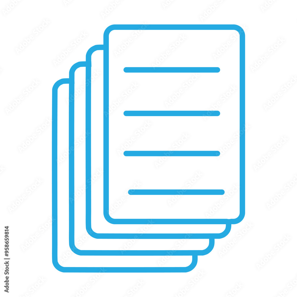 Paper documents icons. Linear File icons. Paper documents icons. Linear File icons.