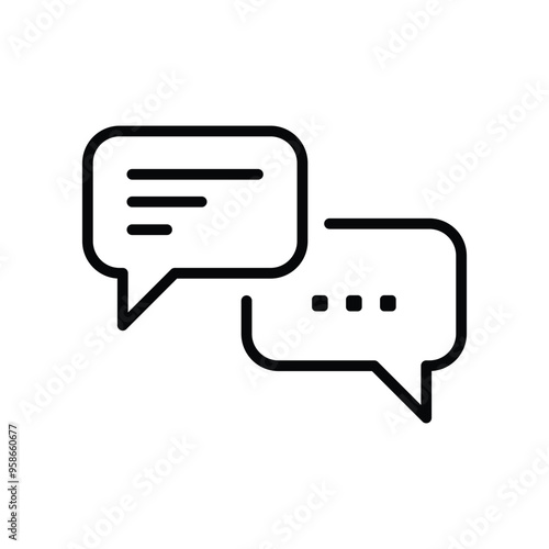 Chat Bubble Icon. Chat, message, message, sms, chat, chatting, talk line icon vector illustration