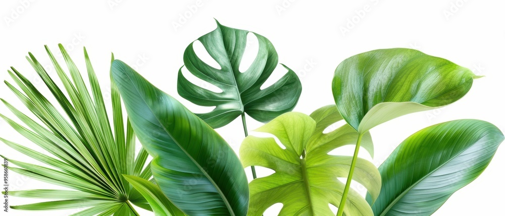 A bunch of green leaves are shown in a row A bunch of green leaves are shown in a row