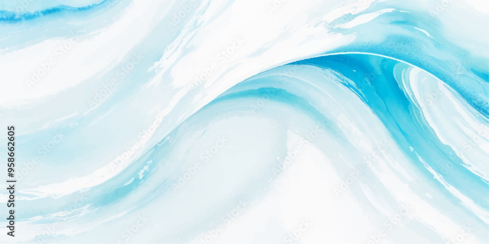 Fototapeta premium abstract soft blue and white abstract water color ocean wave texture background. Banner Graphic Resource as background for ocean wave and water wave abstract graphics 