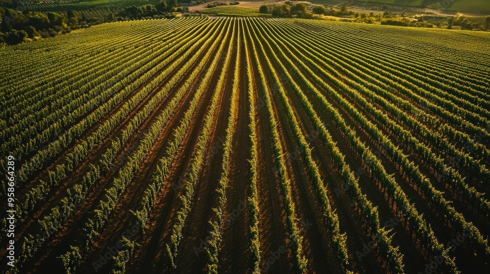 Fototapeta premium Vineyard Aerial View
