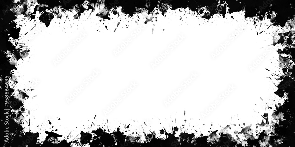Fototapeta premium Grunge Black Background Texture - Abstract Dark Grunge Border Design