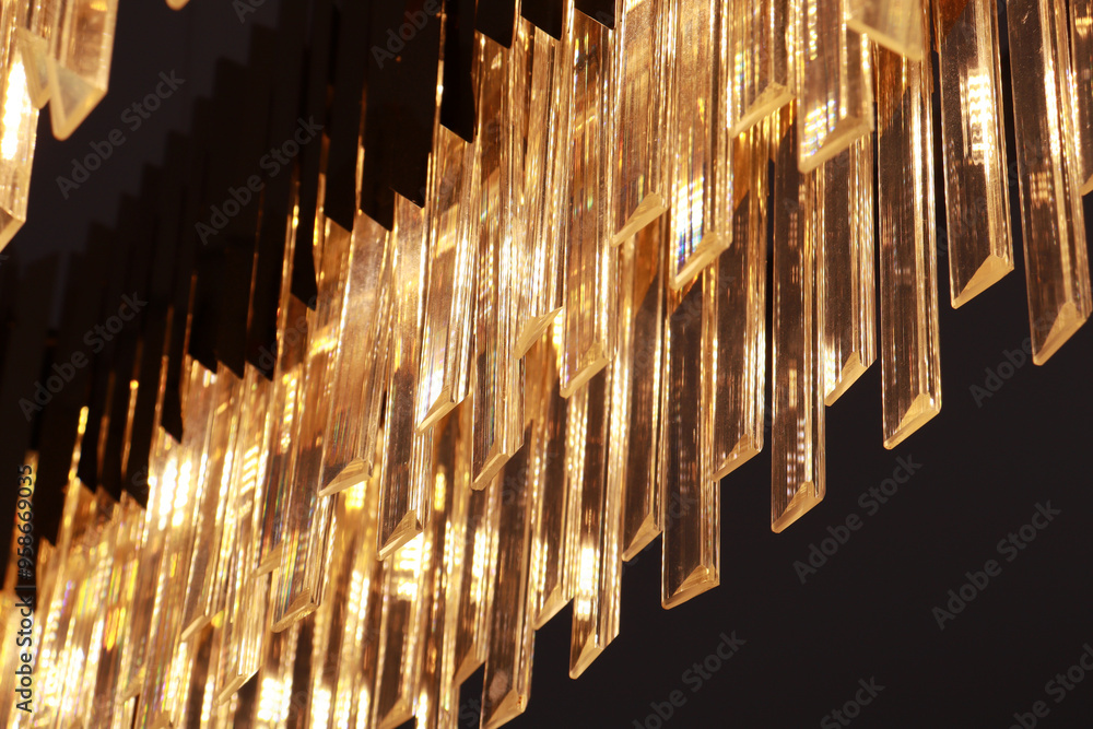 lustre dourado de cristais lustre dourado de cristais