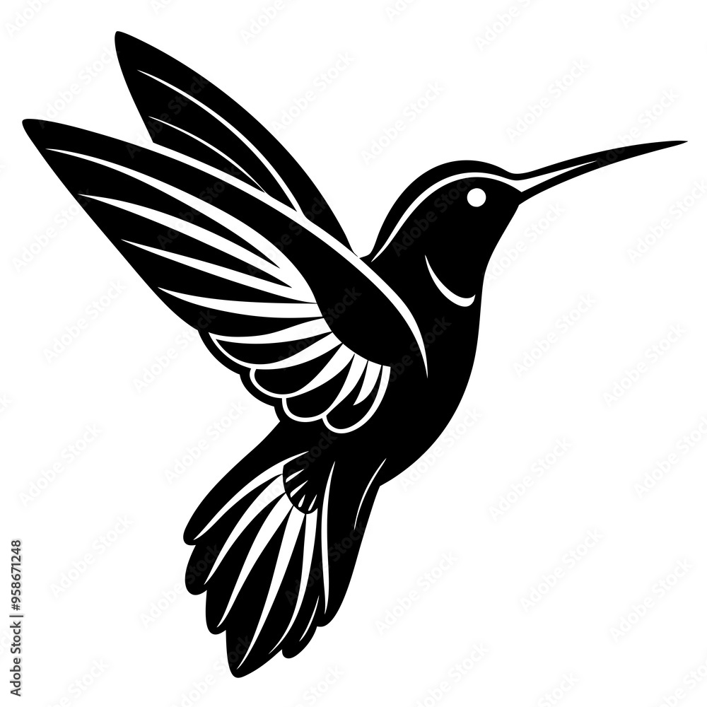 Fototapeta premium Hummingbird vector design on a white background